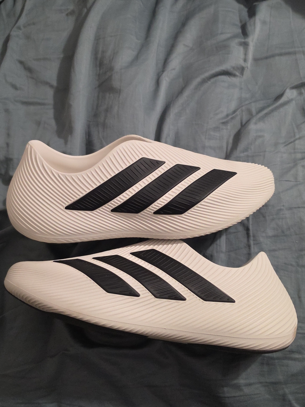 adidas Men’s White Sneakers with Black Stripes